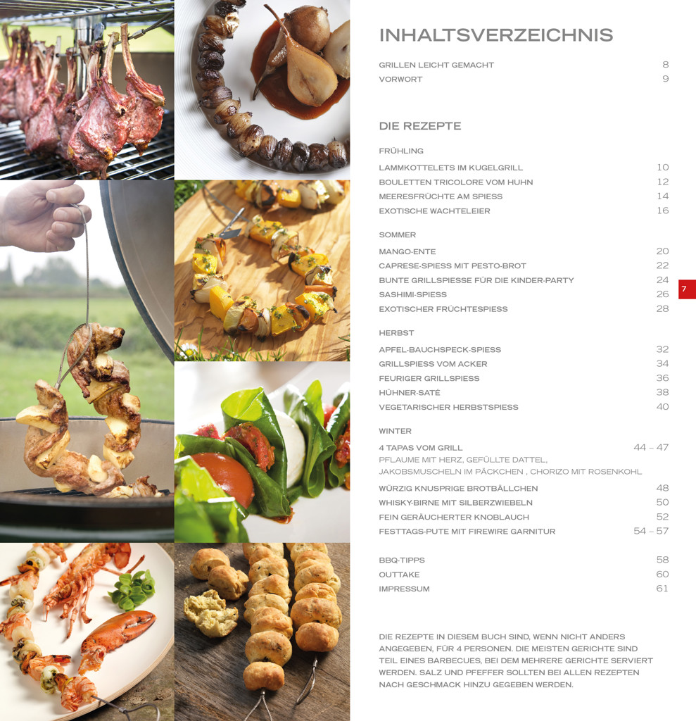 FireWire Set / Rezeptbuch + Grillspieß